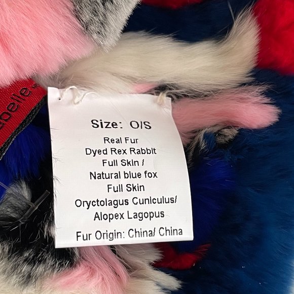 Taylor Rabbit & Fox Fur Pom-Pom Beanie from ANNABELLE NEW YORK - Picture 3 of 4